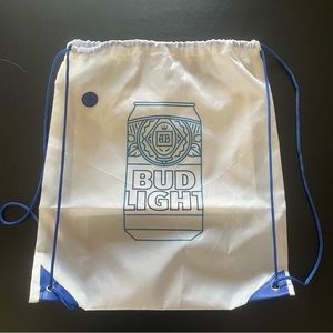 Bud light drawstring canvas backpack